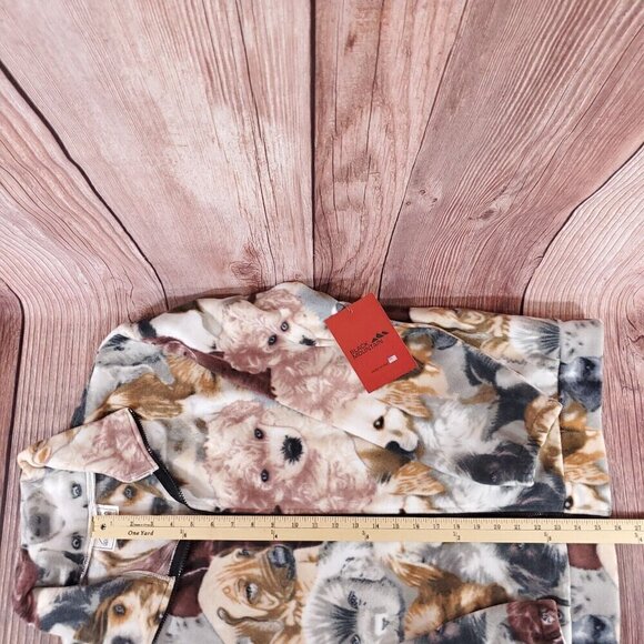 NWT Vtg Black Mountain Large Puppies Dogs Print Full Zip Fleece Jacket USA Made - Picture 10 of 11